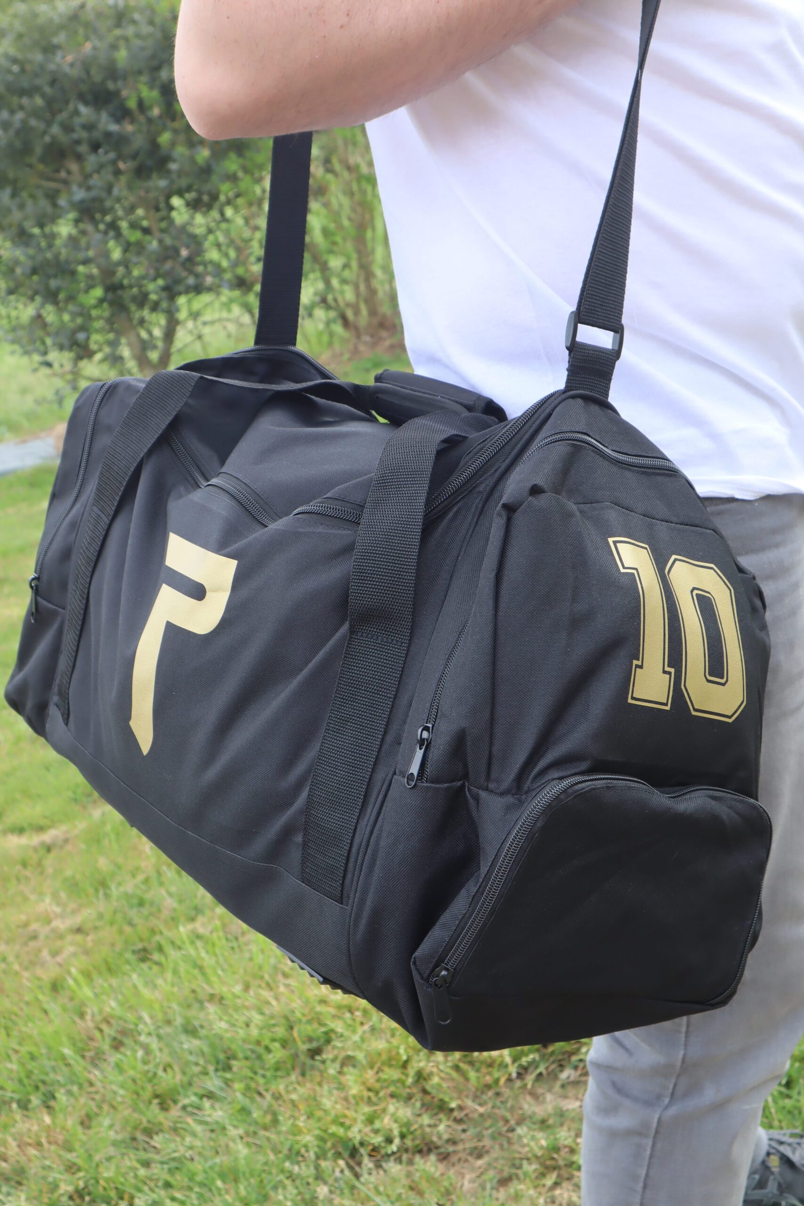 Sac de sport, flocage doré
